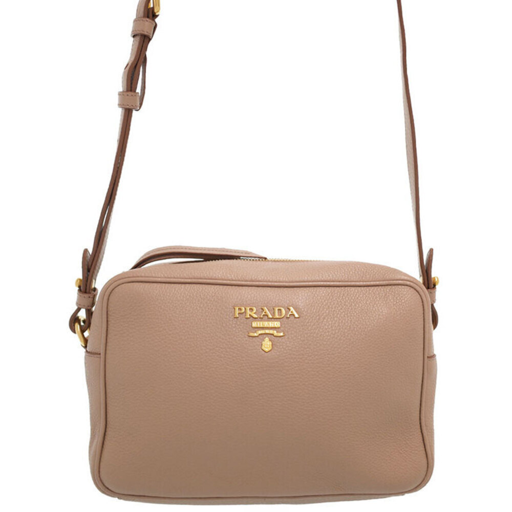 Prada Vitello Phenix leather camera bag beige cammeo Beige Pink